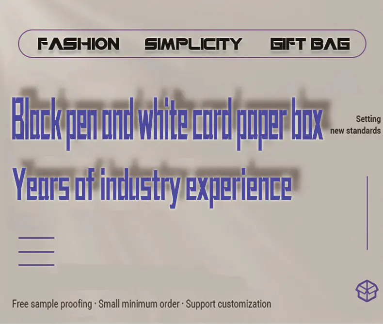 Black Fountain Pen White Cardboard Box