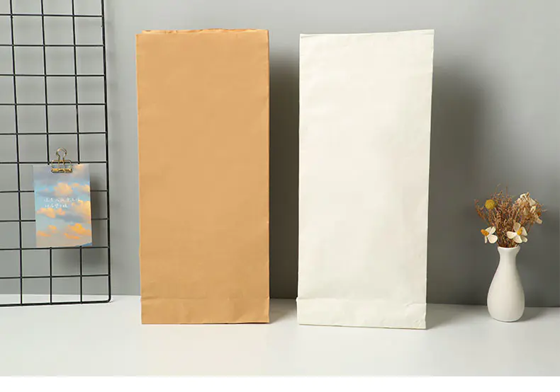 White Kraft Paper With Natural Kraft Paper Bag