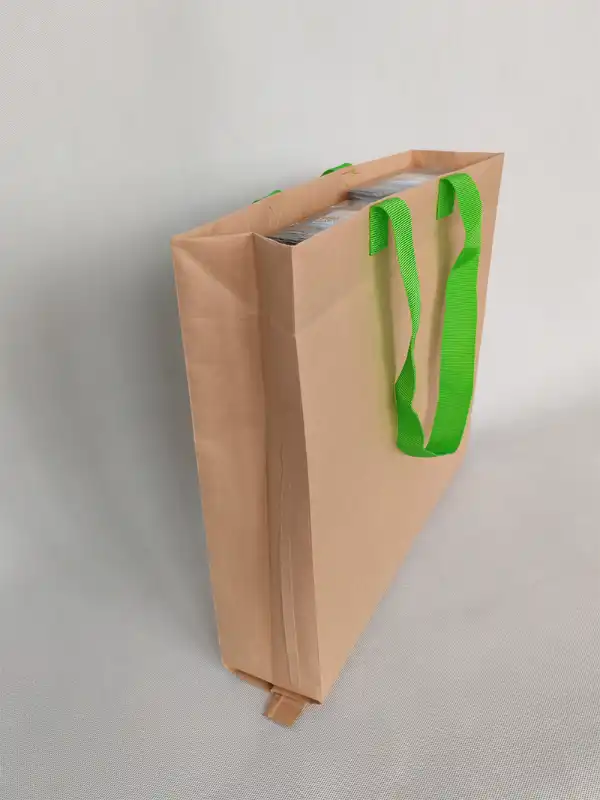 Eco Friendly Kraft Paper Woven Shopping Bag