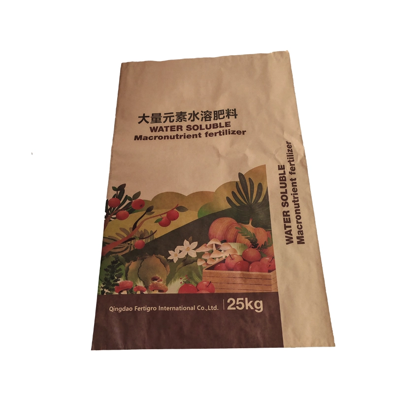 Sac en papier de soupape engrais biologique