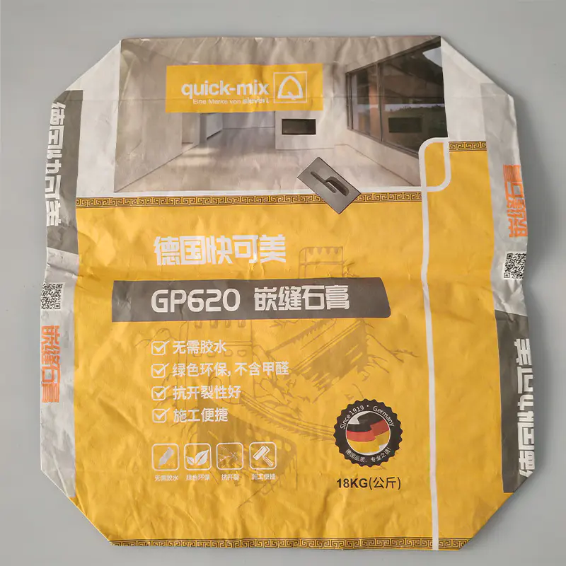 Sac en papier de soupape de poudre de mastic