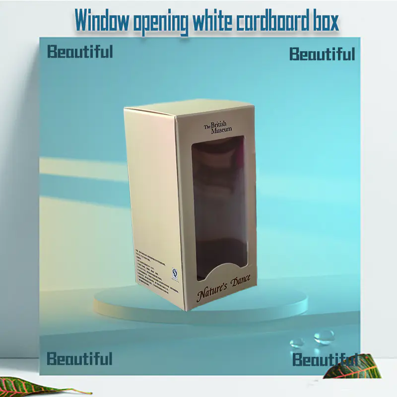 Boîte en carton blanc d'ouverture de fenêtre